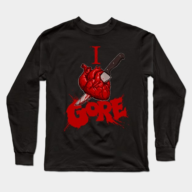 I heart gore Long Sleeve T-Shirt by Moutchy